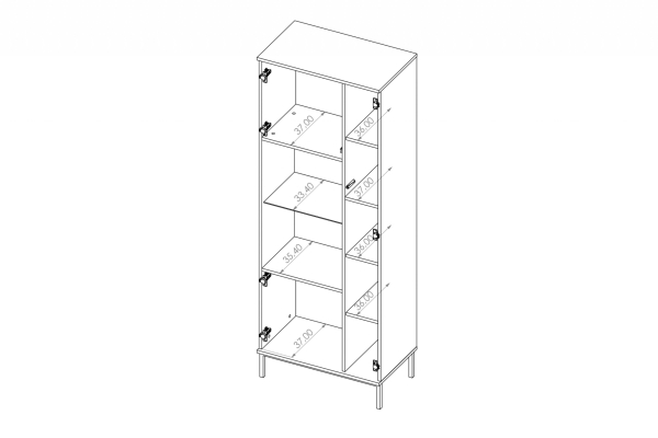 Vitrine ERISTO Hickory